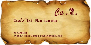 Csábi Marianna névjegykártya