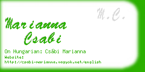 marianna csabi business card